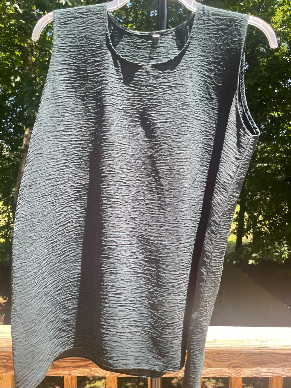 Plus Size Hunter Green Sleeveless Top Pit to Pit 23 1/4” Preworn